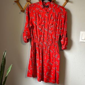 Button Floral Dress